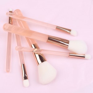 2023 Custom Logo Transparent Cosmetic Makeup Brush Set Premium Synthetic Highlighter Eyeshadow Blending Beauty Tools