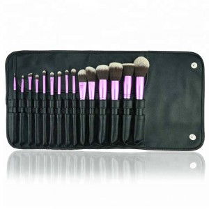 Factory Customize Premium Makeup Brush Set 15PCS Pro Facial Eye Beauty Tools with Makeup Bag
