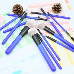 OEM ODM High Quality Make up Sets 13Pcs Professional Blue Cosmetic Brushes for Face Eye Lip Makeup