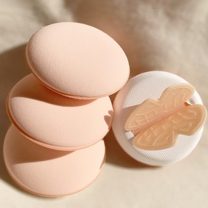 Wholesale Fashionable Butterfly Air Cushion Non Latex Face Makeup Powder Puff for Liquid Foundation Cream Powder