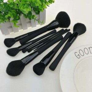 9pcs Private laebl rubber oil handle makeup brush set manufacturer