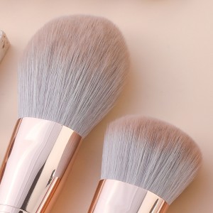 Factory Direct 11Pcs Cosmetic Brush Set White Vegan Contour Eyeliner Lip Brush with Makeup Bag