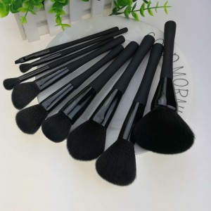 9pcs Private laebl rubber oil handle makeup brush set manufacturer