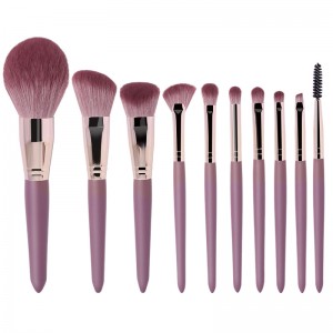 2022 Purple Make up Brush Set Soft Vegan Foundation Powder Eyeshadow Cosmetics Tool
