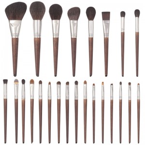 Pro Make Up Brush Set Natural Maquillaje Makeup Brushes Custom Logo Concealer Foundation Brush Set 24 piece