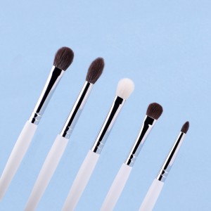 New Arrival Beauty Tools Custom Premium White Goat Hair Powder Kabuki Eye shadow Makeup Brush Sets