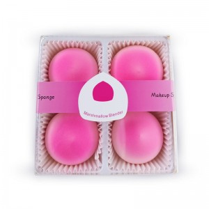 Private Label Cosmetic Sponges 4pcs Makeup Sponge Set Non Latex Marshmallow Beauty Makeup Sponge Puff