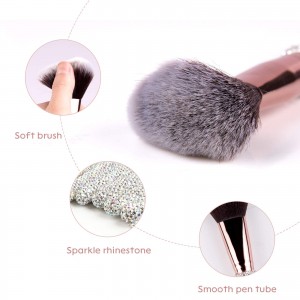 Luxury 12Pcs Bling Crystal Makeup Brushes Professional Face Cosmetics Blending Glitter Make up Tool