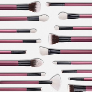 Private label 18pcs Luxury makeup brush set with synthetic hair