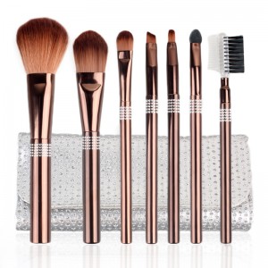 2021 New 7pcs luxury diamond makeup brush set with private label