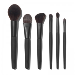 OEM High quality Professional Matt black Face makeup brush set with brush bag