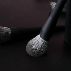 10pcs Matt black makeup brushes set with super soft syntetic hair