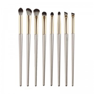 OEM 8PCS Eye Makeup Brush Set Soft Quality Eyeshadow Blending Eyeliner Eyebrow Brush Cosmetics with PU Beauty Bag