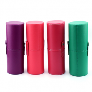 Amazon new Pu Leather Makeup Brush Tube Travel Brushes Case Bag