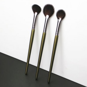 Customized Material Makeup Fan Applicator Brush Vegan Fan Brush