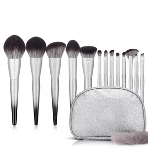 OEM Grey Color 13pcs Brush Set Nano Hair Makeup Brush Set