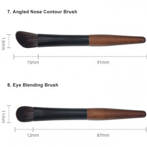 Private Label 12pcs Elegant Beauty Premium Nylon Hair Professional Make Up Brush Makeup Set