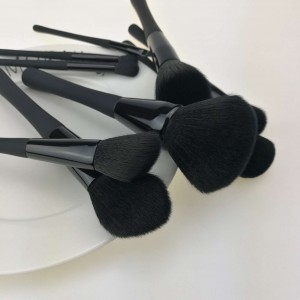 9pcs Private laebl rubber oil handle makeup brush set manufacturer