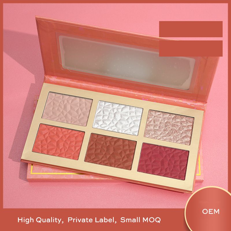 Private Label Custom Vegan 6 colors Makeup Highlighter Bronze Powder Pallette Featured Image
