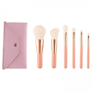 New Private Label Mini Cosmetic Brush Set High Quality Facial Eye Lip Travel Makeup Brushes with Beauty Case
