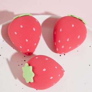 New Lovely Shape Fruit Makeup Sponge Pear Strawbarry Latex Free Professional Beauty Sponge Blender