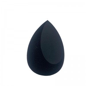 New Quality Latex Free Black Leather Beauty Sponge Egg Multifunctional Dual Two Use Makeup Blender Cosmetic Puff