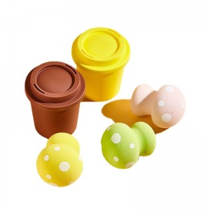 Mushroom Makeup Sponge Puff Soft Latex free BB Cream Foundation Blender Sponge with Coffee Cup