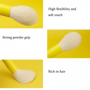 Customize Premium Cosmetic Brushes Purple 8PCS Portable Travel Makeup Brush Set with Makeup Holder