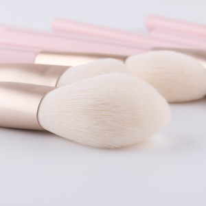 Customize Premium Bionic Wool Makeup Brush Set 10PCS Pink Foundation Eye Shadow Lash Cosmetic Brushes