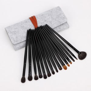 Professional Makeup Artist Tools 15pcs Premium Natural Hair Eyeshadow Cosmetic Brush Set