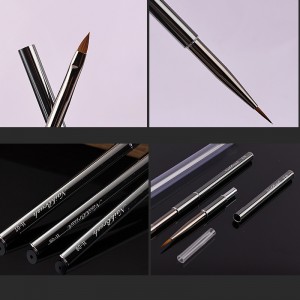 High Quality 15Pcs Nail Brush Set Metal Handle Painting UV Gel Liner Acrylic Nail Brushes
