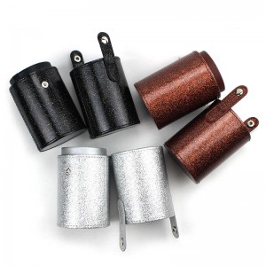 Wholesale Glitter Makeup Brush Holder Luxury Sparky Bling PU Leather Cosmetics Make UP Box