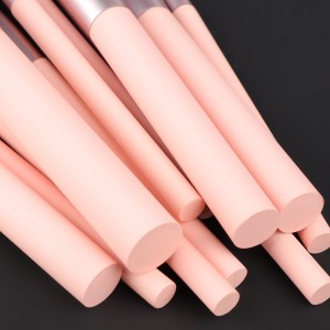 New Private Label 12Pcs Pink Makeup Brush Set Premium Soft Synthetic Hair Makeup Tools for Foundation Concealer Eyeshadow