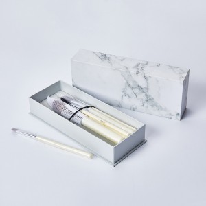 Custom Logo Cosmetic Marble Paper Boxes for Makeup Brushes