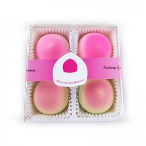 Private Label Cosmetic Sponges 4pcs Makeup Sponge Set Non Latex Marshmallow Beauty Makeup Sponge Puff