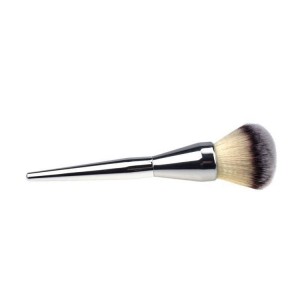 Custom logo Nickle plate metallic look makeup powder brush