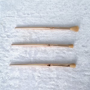 Custom synthetic hair 10pcs groove handle makeup brush set