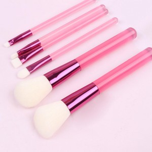 2023 Custom Logo Transparent Cosmetic Makeup Brush Set Premium Synthetic Highlighter Eyeshadow Blending Beauty Tools