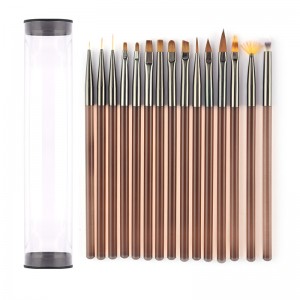Wholesale Quality Nail Tools 15pcs Acrylic Brush Nail Art Nail Liner Detailing Pen Brush Set