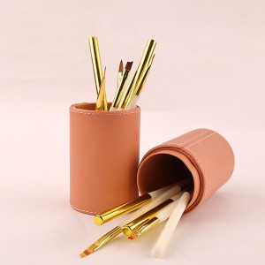 Nail Art Tools New Multi-ribbed Handle 12Pcs Quality Nylon Hair Pulling Light Therapy Nail Brushes with Bag