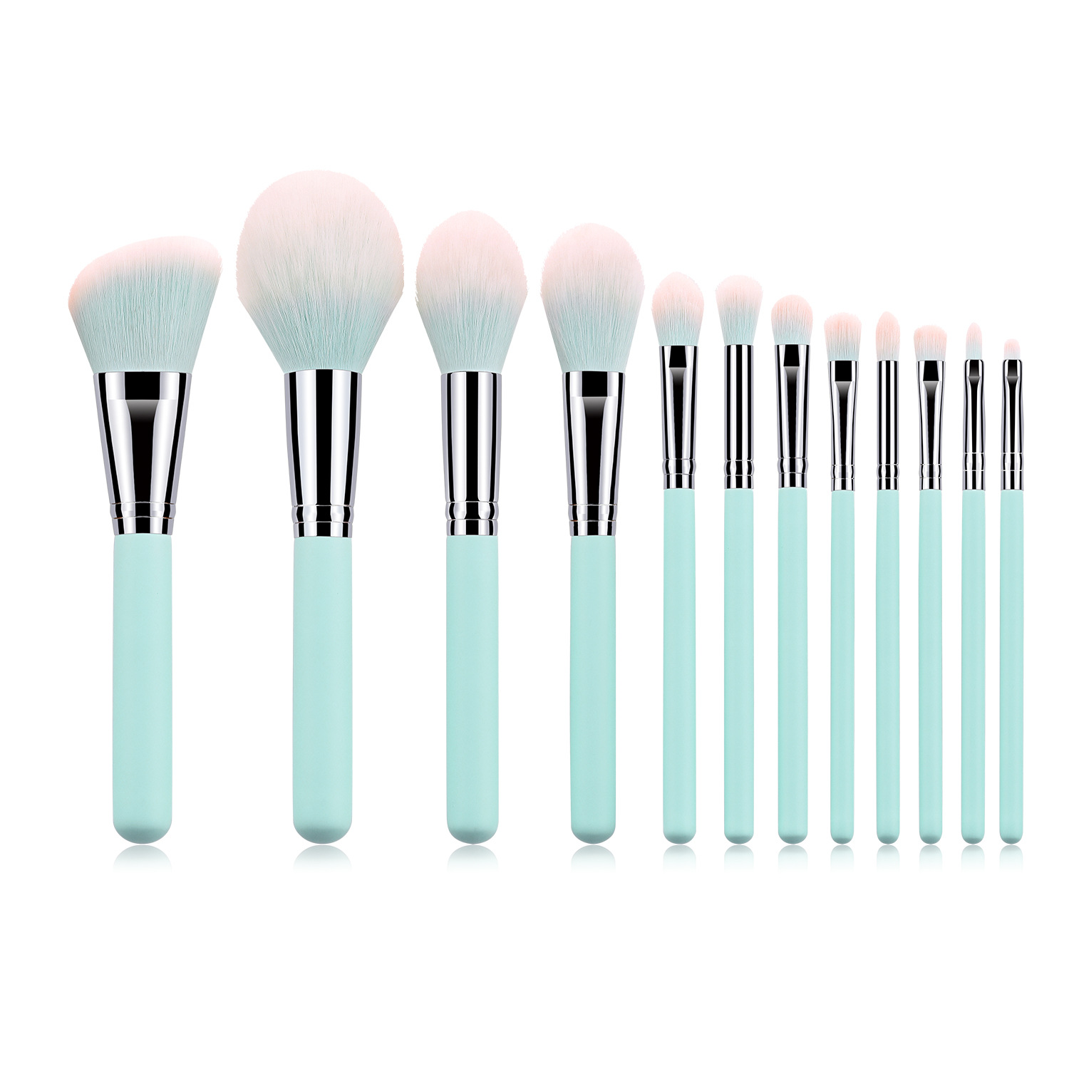 ombre blue makeup brushes