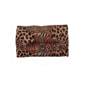 Factory Professional Makeup Brush Set 24pcs Foundation Eyelash Beauty Tools with Leopard Print Cosmetic Bag