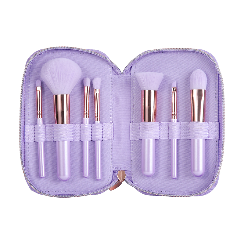 purple makeup brush set