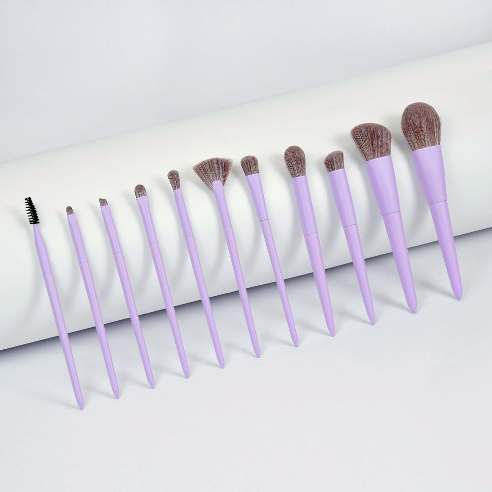 purple makeup brush set