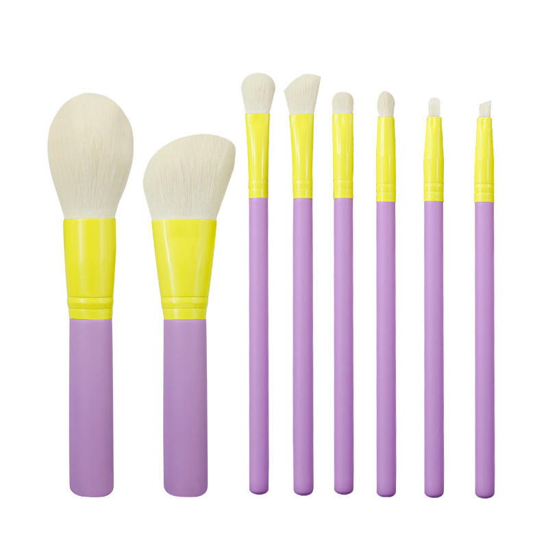 purple makeup brush set