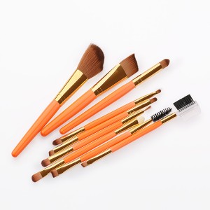 9pcs Nylon Hair Make up Brushes Set Makeup Tools with dual end brushes