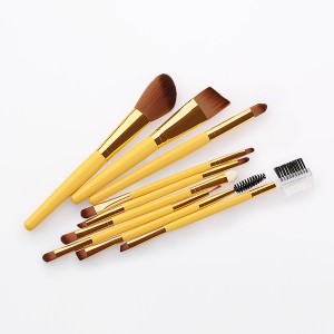 9pcs Nylon Hair Make up Brushes Set Makeup Tools with dual end brushes