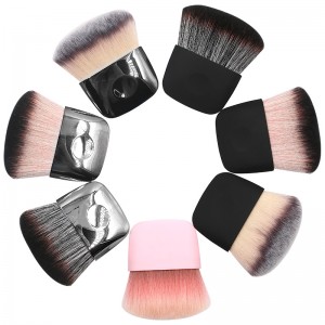 New Design Mini Makeup Brush Soft Vegan Hair Powder Blush Flat Kabuki Makeup Tools