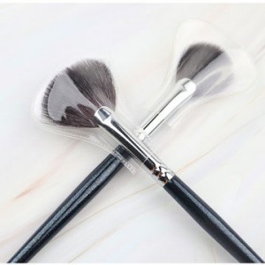Customized Material Makeup Fan Applicator Brush Vegan Fan Brush