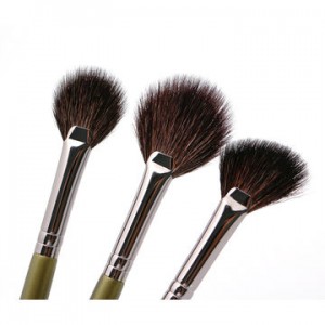 Customized Material Makeup Fan Applicator Brush Vegan Fan Brush